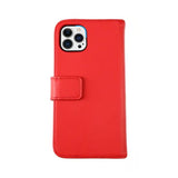 Rvelon iPhone 12 Pro Max Etui Ekte Skinn Rød