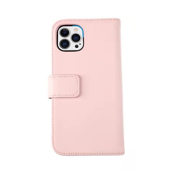 Rvelon iPhone 12 Pro Max Etui Ekte Skinn Rosa