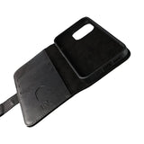 Rvelon iPhone 12 Pro Max Etui Ekte Skinn Svart