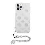 Guess iPhone 12 Pro Max Deksel Chain Peony Sølv