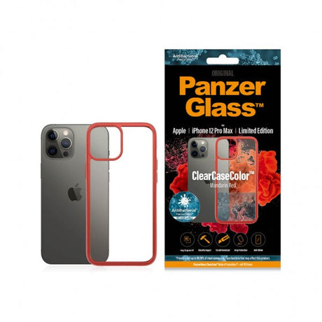 PanzerGlass iPhone 12 Pro Max Deksel ClearCase Color Mandarin Red