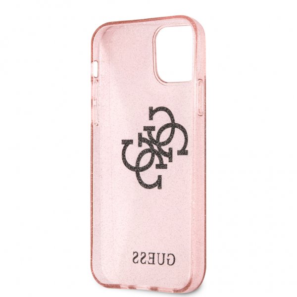 Guess iPhone 12 Pro Max Deksel Full Glitter Rosa