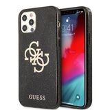 Guess iPhone 12 Pro Max Deksel Full Glitter Svart