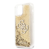 Guess iPhone 12 Pro Max Deksel Liquid Glitter Gull Klar