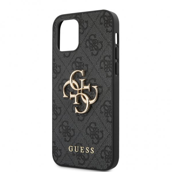 Guess iPhone 12 Pro Max Deksel Metal Logo Grå