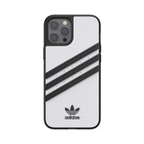 Adidas iPhone 12 Pro Max Deksel Formstøpt Etui PU Hvit