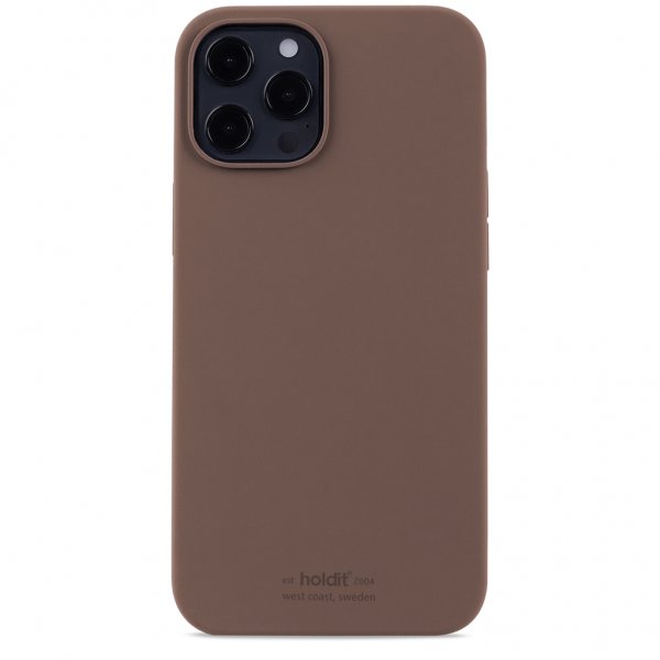 holdit iPhone 12 Pro Max Deksel Silikon Dark Brown