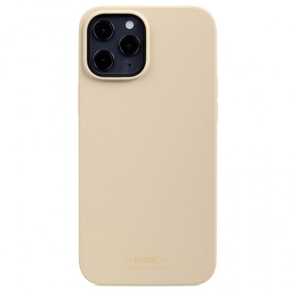 holdit iPhone 12 Pro Max Deksel Silikon Beige
