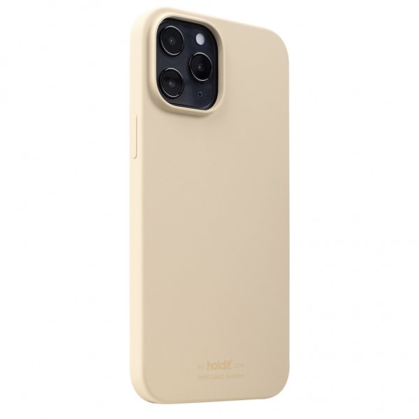 holdit iPhone 12 Pro Max Deksel Silikon Beige