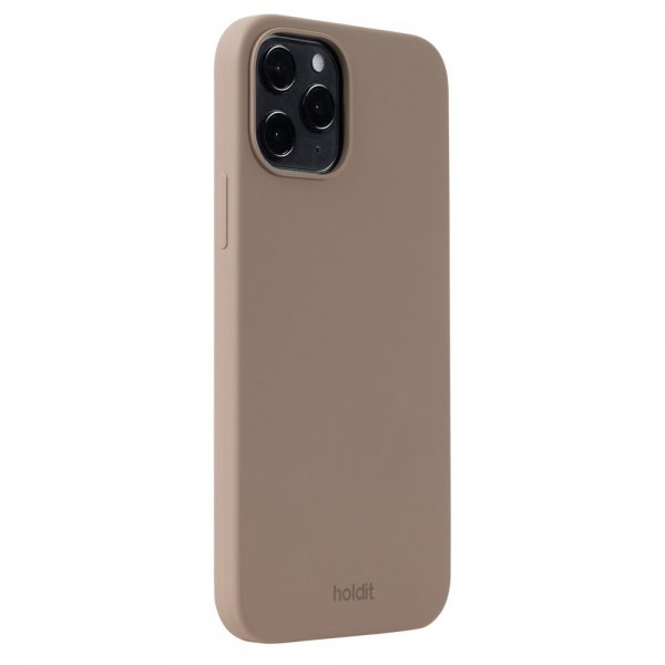 holdit iPhone 12 Pro Max Deksel Silikon Mocha Brown