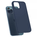 Spigen iPhone 12 Pro Max Deksel Thin Fit Deep Blue