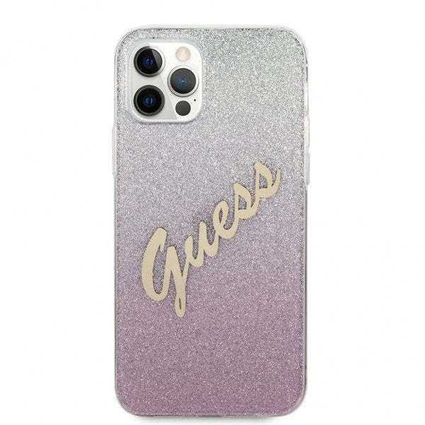 Guess iPhone 12 Pro Max Deksel Vintage Gradient Rosa