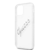 Guess iPhone 12 Pro Max Deksel Vintage Script Sølv Klar