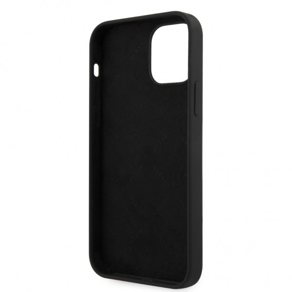 Guess iPhone 12 Pro Max Deksel Vintage Silicone Svart