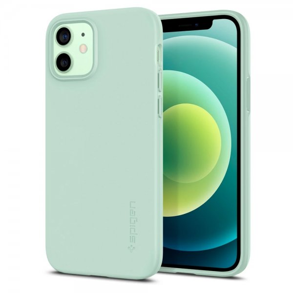 Spigen iPhone 12 Deksel Thin Fit Mint