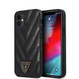 Guess iPhone 12 Mini Deksel V Tikattu Svart