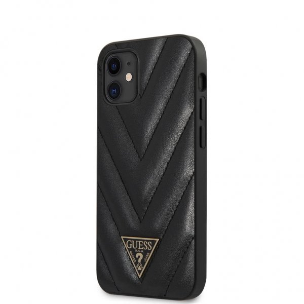 Guess iPhone 12 Mini Deksel V Tikattu Svart