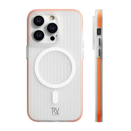 Rvelon iPhone 12/iPhone 12 Pro Deksel Korrugerte MagSafe Oransje