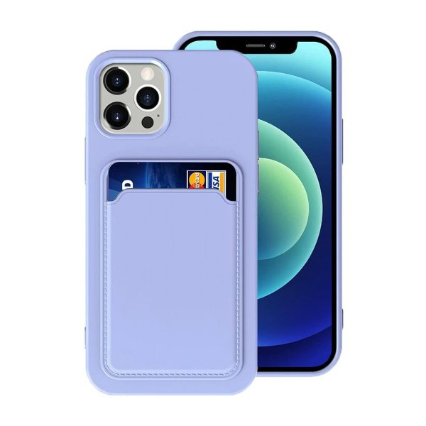 iPhone 12/iPhone 12 Pro Deksel Kortholder Lilla