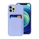 iPhone 12/iPhone 12 Pro Deksel Kortholder Lilla