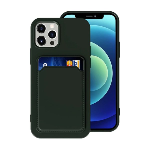 iPhone 12/iPhone 12 Pro Deksel Kortholder Grønn