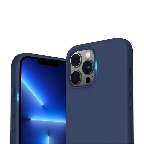 Rvelon iPhone 12/iPhone 12 Pro Deksel Silikon Blå