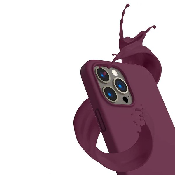 Rvelon iPhone 12/iPhone 12 Pro Deksel Silikon Rød