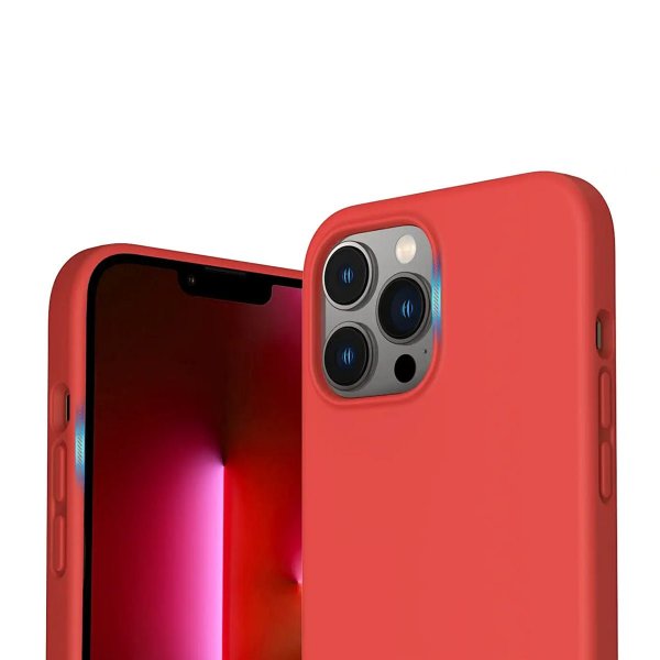 Rvelon iPhone 12/iPhone 12 Pro Deksel Silikon Rosa