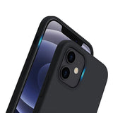 Rvelon iPhone 12/iPhone 12 Pro Deksel Silikon Svart