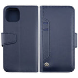 Rvelon iPhone 12/iPhone 12 Pro Etui Utbrettbar Kortlomme Blå