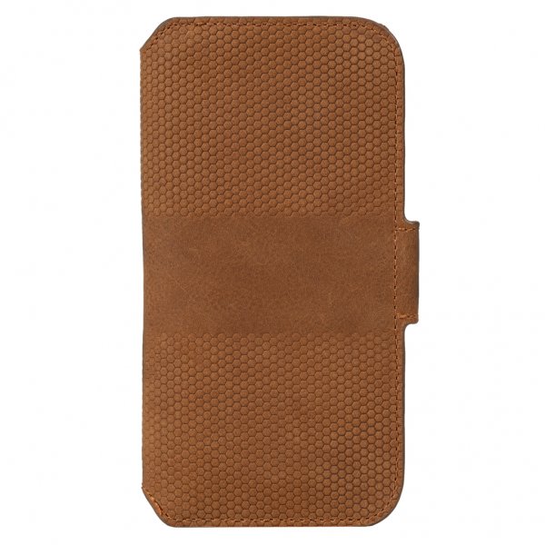 Krusell iPhone 13 Etui Leather PhoneWallet Cognac