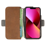 Krusell iPhone 13 Etui Leather PhoneWallet Cognac