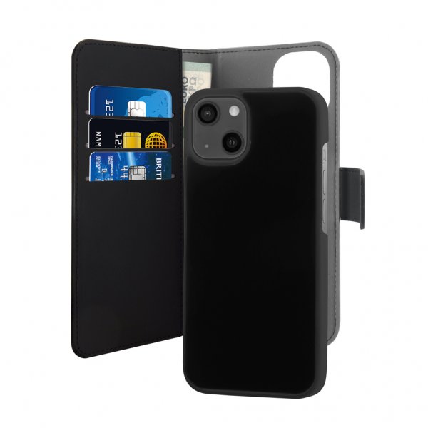 Puro iPhone 13 Etui Wallet Detachable 2 in 1 Svart