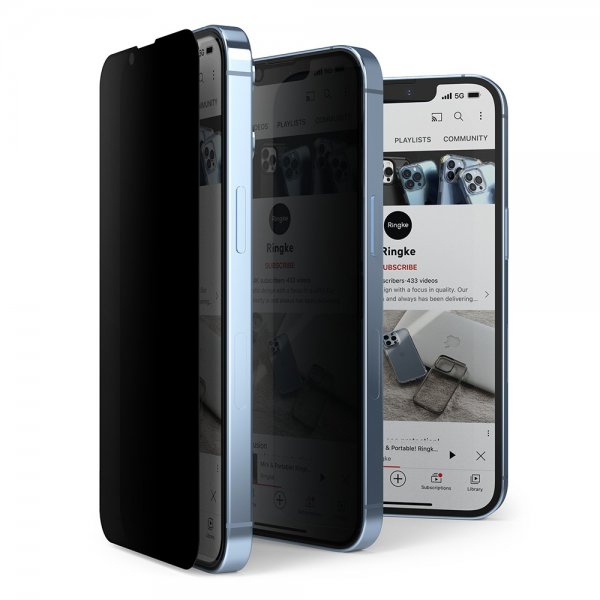 Ringke iPhone 13/iPhone 13 Pro/iPhone 14 Skjermbeskytter Privacy Glass