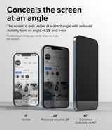 Ringke iPhone 13/iPhone 13 Pro/iPhone 14 Skjermbeskytter Privacy Glass