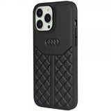 Audi iPhone 13/iPhone 13 Pro Deksel Genuine Leather Case Svart