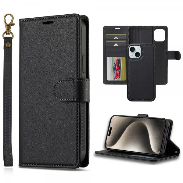 Nordic Covers iPhone 13/iPhone 14 Etui med avtakbart MagSafe-deksel Raven Black