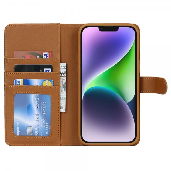 iPhone 13/iPhone 14 Etui Avtagbart Deksel MagSafe Brun