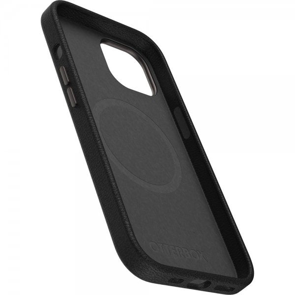 Otterbox iPhone 13/14/15 Deksel Symmetry Cactus Leather MagSafe Noir Ash