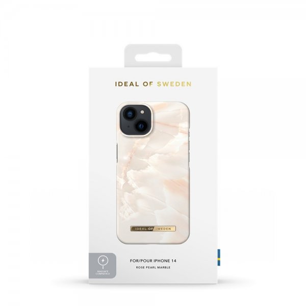 Ideal of Sweden iPhone 13/iPhone 14 Deksel Fashion Case MagSafe Rose Pearl Marble