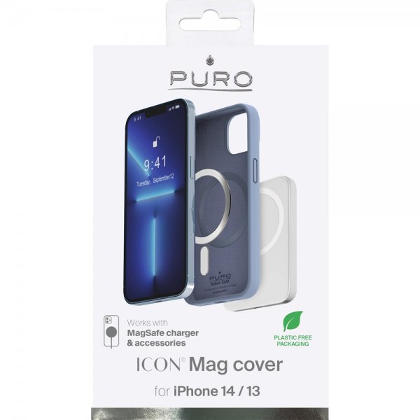 Puro iPhone 13/iPhone 14 Deksel ICON Mag Blå