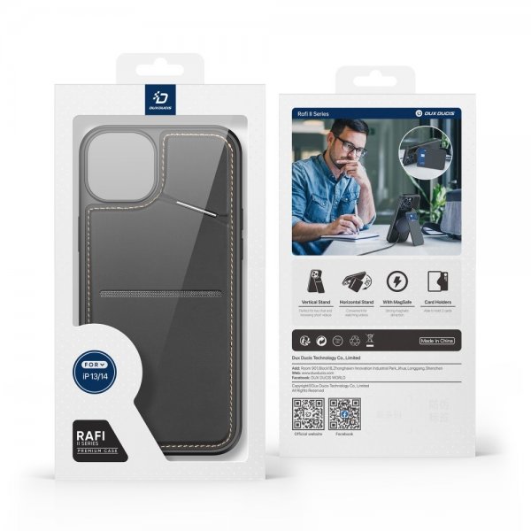 Dux Ducis iPhone 13/iPhone 14 Deksel Rafi II Series MagSafe Svart