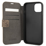 Guess iPhone 13 Mini Etui Metal Logo Brun