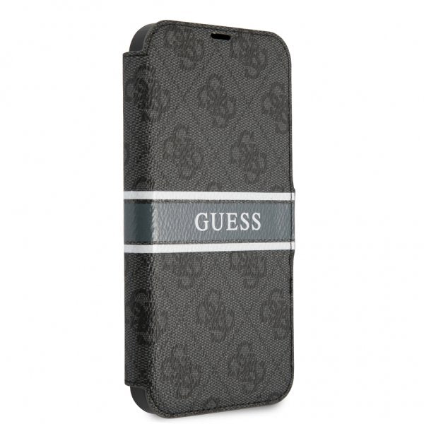 Guess iPhone 13 Mini Etui Printed Stripe Grå