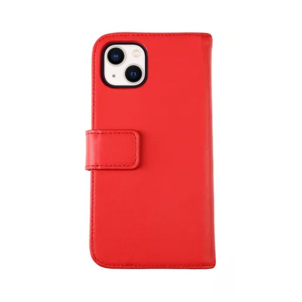 Rvelon iPhone 13 Mini Etui Ekte Skinn Rød