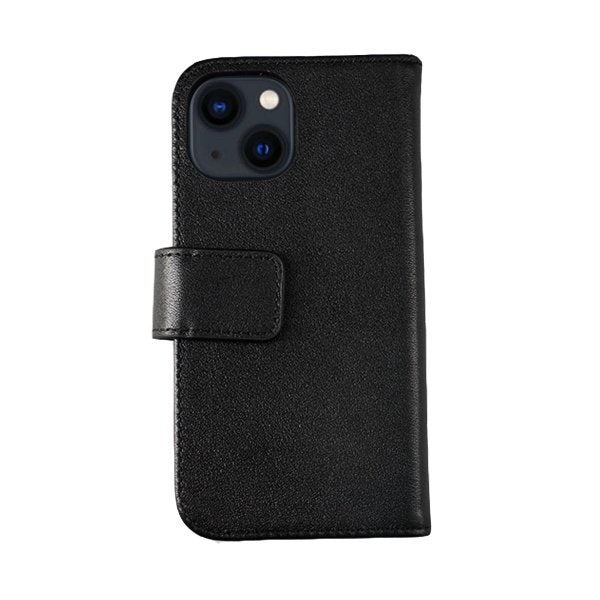 Rvelon iPhone 13 Mini Etui Ekte Skinn Svart