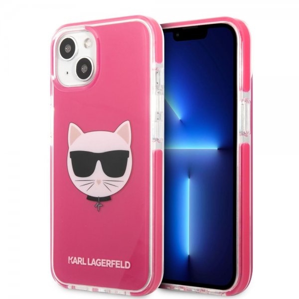 Karl Lagerfeld iPhone 13 Mini Deksel Choupette Fuchsia