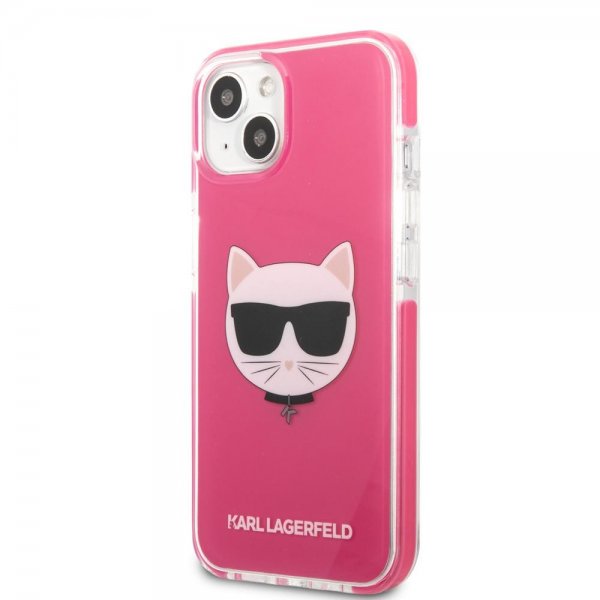Karl Lagerfeld iPhone 13 Mini Deksel Choupette Fuchsia