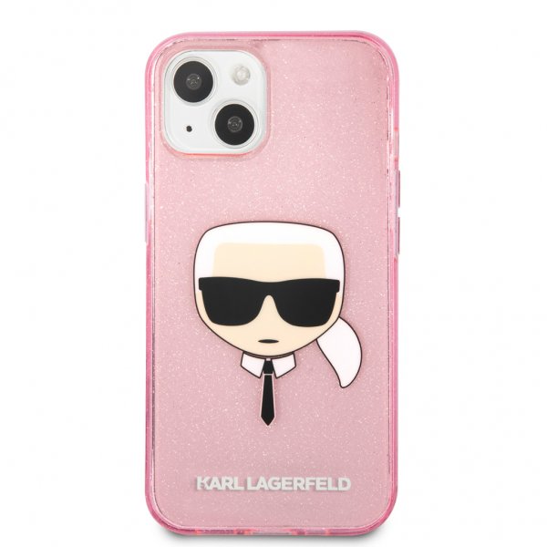 Karl Lagerfeld iPhone 13 Mini Deksel Full Glitter Rosa