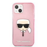 Karl Lagerfeld iPhone 13 Mini Deksel Full Glitter Rosa